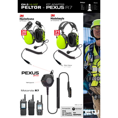 3M Peltor CH-3 Headset med Ekstern Pexus PTT Adapter for Motorola R7 & MXP600
