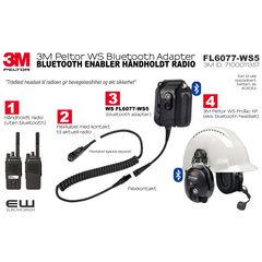 3M Peltor WS Bluetooth Adapter (Flexkontakt) FL6077-WS5   7100011357