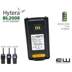 Hytera batteri - 2000 mAh (PD705/785) (BL2008)