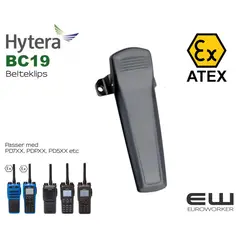 Hytera BC19 belteklips til PD705, PD785, PD7415Ex, PD795Ex