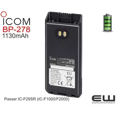 Icom BP-278 til IC-F29SR (1130 mAh) - 91278