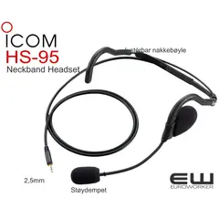 - Headset med robust nakkebøyle - 2,5 mm kontakt