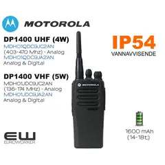 Motorola DP1400 - MDH01QDC9JC2AN, MDH01QDC9JA2AN , MDH01JDC9JC2AN, MDH01JDC9JA2AN