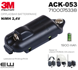 Peltor ACK053 - Oppladbart batteri Litecom ( 7100075338)