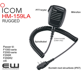 Icom HM-159LA robust håndholdt mikrofon  (F3102D, F4102D)