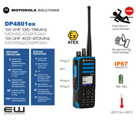 Motorola MOTOTRBO DP4801EX (ATEX) (IP67) SHIP - ONBOARD - FIREFIGHTING - MDH56QCN9PA3AN, MDH56JCN9PA3AN, MDH56JCN9QA5AN, MDH56QCN9QA5AN
