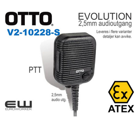 V2-10228-S - Otto Evolution Speaker Microphone (IS/ATEX) m/2,5mm utgang