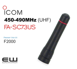 Icom UHF FA-SC73US Kort Antenne (450-490MHz)(F2000) (90873)