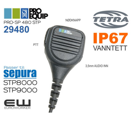 ProEquip PRO-P480 IP67 STP Håndholdt Mikrofon til Sepura (Tetra)