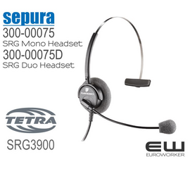 Sepura SRG Mono Headset (300-00075 headset + 700-00212 kabel)
