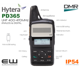 Hytera PD365 UHF DMR (Analog & Digital)(IP54)
