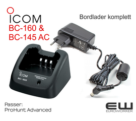 Icom BC-160 & BC-145 AC bordlader komplett (Prohunt Advanced) (93160)