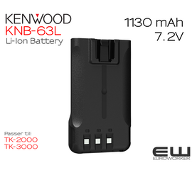 Kenwood 1130 mAh Batteri KNB-65L (TK-2000 & TK-3000)