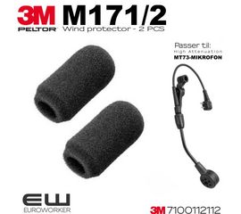 3M Peltor M171/2 Wind Protector til M73/1 mikrofon (2 stk) 7100112112