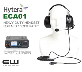 Hytera ECA01 Heavy Duty Noise Cancelling Headset for MD785 Mobile Radio