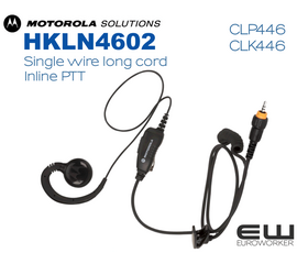 Motorola HKLN4602 Inline PTT earpiece for CLP & CLK