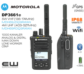 Motorola MOTOTRBO DP3661e (UHF:MDH69RDQ9RA1AN & VHF: MDH69JDQ9RA1AN)