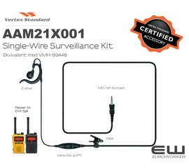 Vertex Earpiece Microphone Single-Wire Surveillance Kit (S24) (AAM21X001)