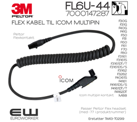 3M Peltor Flex kabel FL6U-44 til Icom (7000147287)