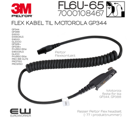 3M Peltor Flex kabel FL6U-65 til Motorola GP344 (7000108467)