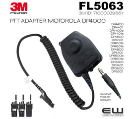 3M Peltor FL5063 PTT Adapter til Motorola DP4000-serie