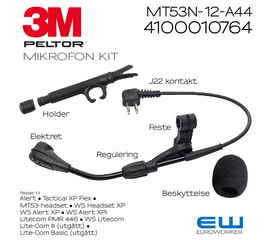3M Peltor MT53N-12-44 KIT Elektret mikrofonarm