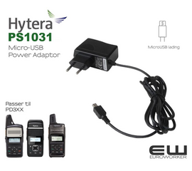 Hytera PS1031 Strømlader MicroUSB (PD355, PD365, PD375)