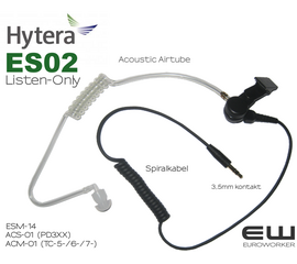 Hytera ES-02 Listen Only Earpiece 3,5mm til monofon