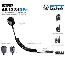 Jatronic AB12-31DPE Motorola DP PTT Adapter (MTP3000, DP-TRBO II)