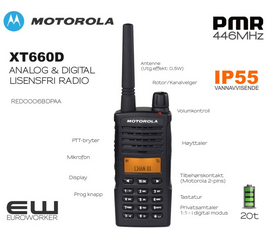 Motorola XT660D (Lisensfri, Analog, Digital, PMR446)