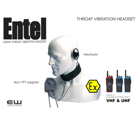 Entel CXR16 Throat Vibration Headset  (DTEx, Atex)