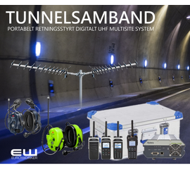 TUNNELSAMBAND - Portabelt Digitalt UHF Retningsstyrt Multisite System