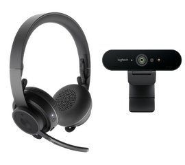 LOGITECH Zone Wireless Headset + Brio 4K webcam