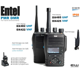 Entel DX485 UHF & DX425 VHF Yrkesradio  (IP68)