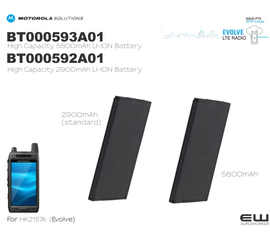 Motorola batteri BT000592A01 (2900mAh) - BT000593A01 (5800 mAh) (Evolve)