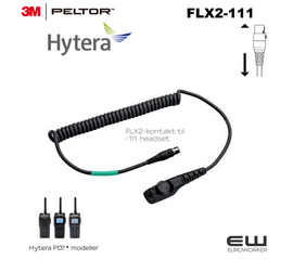 3M Peltor FLX2-111 kabel til Hytera PD7-serie
