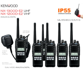 Kenwood NX1300D-E2 (UHF) og NX1200D-E2 (VHF) DMR radio