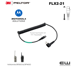3M Peltor FLX2-21 TIL MOTOROLA GP300 & DP1400