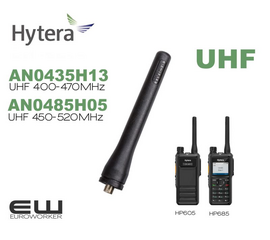 Hytera UHF Antenne, velg modell fra menyen:

    AN0485H05 400-470MHz
    AN0435H13 450-520MHz