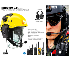 Iricomm 3.0 Wired Waterproof Headset (PTT, IP67, ANC)