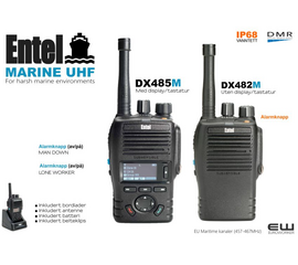Entel Marine UHF DX485M og DX482M (UHF, IP68, Alarm)