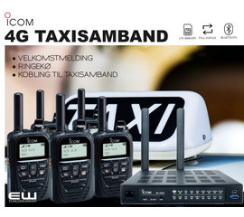 Icom 4G Taxisamband med Telefoni (Velkomstmelding, Ringekø, Overdrag)