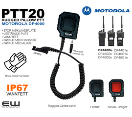 Vanntett Nøklingsbryter Motorola DP400-serie  (J11 Peltor)