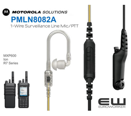 Motorola PMLN8082A 1- Wire Surveillance In Line Mic/PTT headset
