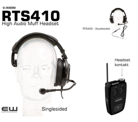 Vokkero RTS410 - High Audio Muff Headset (Single)