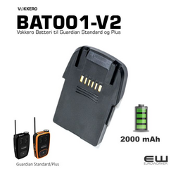 Vokkero BAT001-V2 Batteri til Standard og Plus  (2000mAh)
