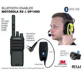 Bluetooth Adapter for Motorola DP1400 og R2 (Peltor BT protokoll)