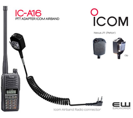 Icom Airband PTT Adapter  (IC-A16, Peltor J11)