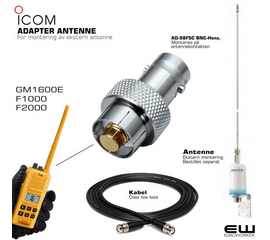 Icom AD-98FSC til BNC (Hun) Antenneadapter for Icom F-Serie (F1000, F2000)