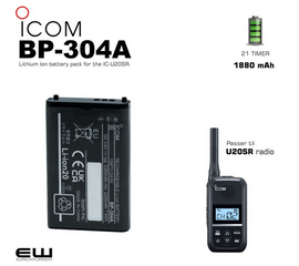 Icom BP-304A Lithium Ion battery for IC-U20SR.